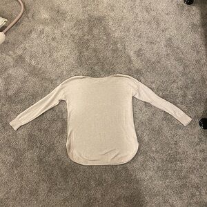 Old Navy Cream Boat Neck Sweater with Long Sleeves